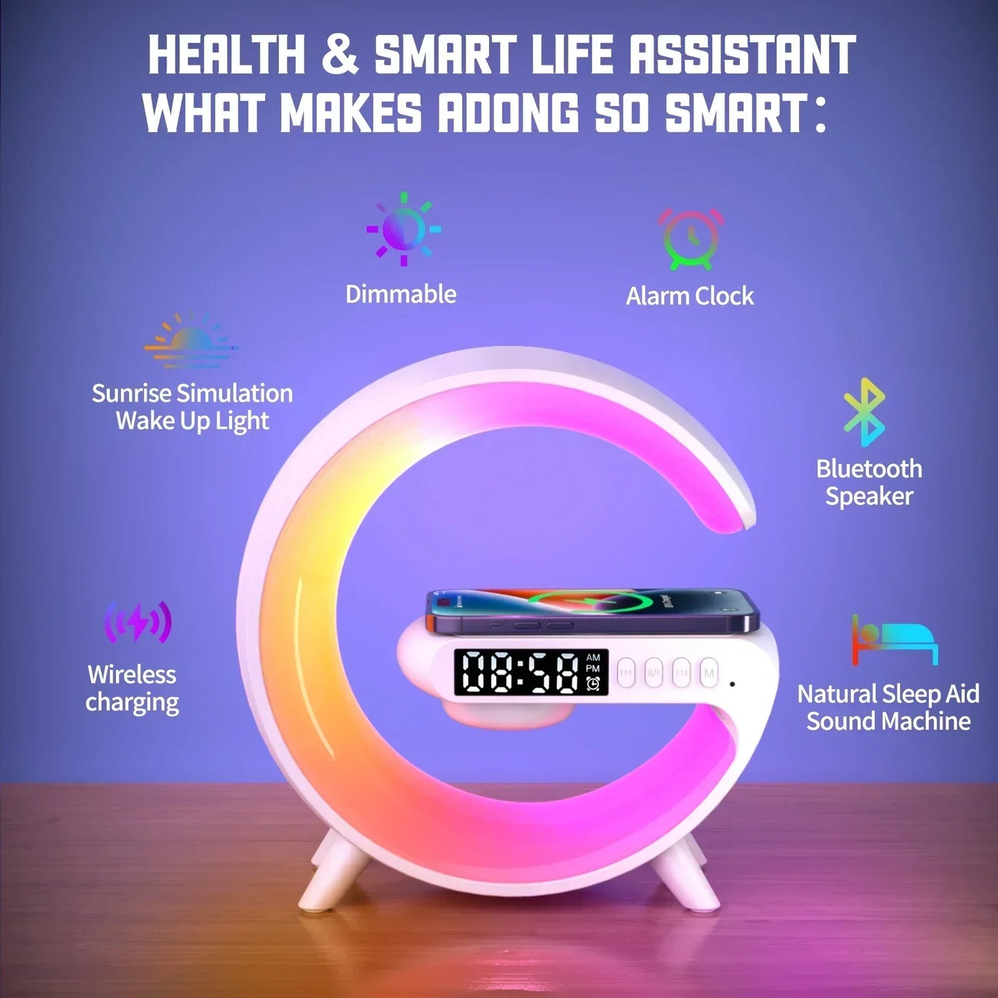 Charger Speaker Clock for smartphone